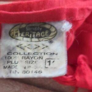 Simply Heritage Red Plus Size Top